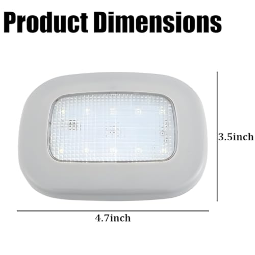 Car Interior Dome Lamp, Magnetic USB Vehicle Ceiling Roof Reading Light, Rechargeable Wireless Automotive Inside Lighting Accessories, Universal for SUV Trailer Camper (Gray) - color: Gray