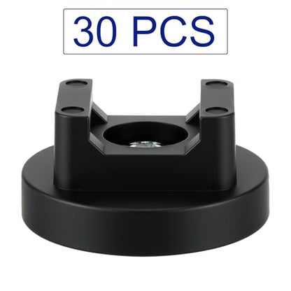 Yookeer 30 Pcs Magnetic Zip Tie Mount Base Black Magnetic Cable Clips Wire Holder Multipurpose Cable Ties Management Base Electrical Supplies for Wire (31 mm) - size: 31 mm
