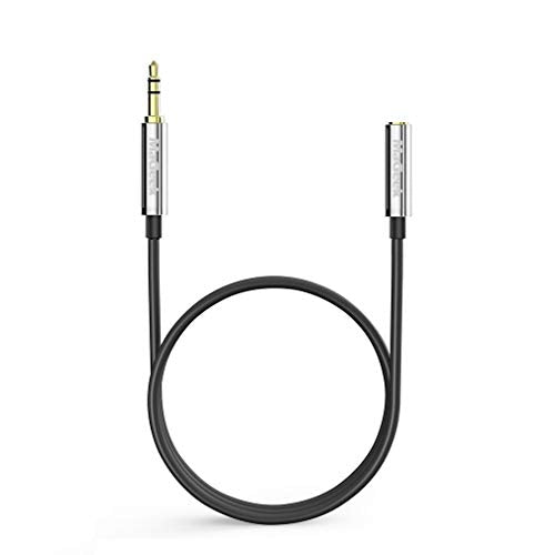 MaGeek 3.5mm Audio Aux Extension Cord, (6.6 ft / 2.0m) TRRS 4-Pole Headphone Cable Male to Female Auxiliary Extension Adapter Compatible with Beats, iPhone, iPad, Car Audio and More(Black) - size: 1-Pack_6.6ft