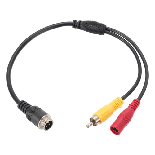 PATIKIL 4 Pin Aviation Male to RCA-Male Adapter DC-Female Cable 13.8"