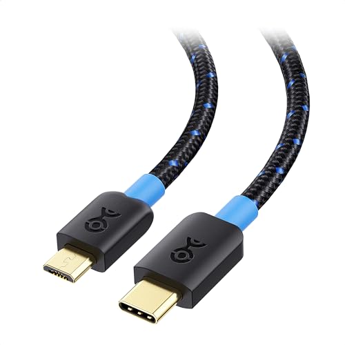Cable Matters Braided USB C to Micro USB Cable, 6.6ft, Black - size: 6.6 Feet