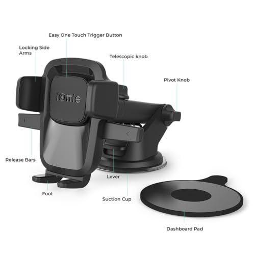 iOttie Easy One Touch Classic Dash & Windshield Universal Car Mount Phone Holder Desk Stand for iPhone, Samsung, LG, Moto and other Smartphones - style: Classic