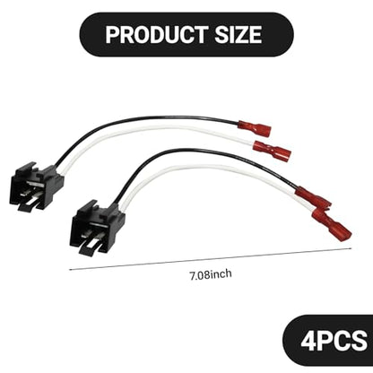 4 PCS Door Speaker Wiring Harness, 72-6512 Audio Speaker Wire Cable Compatible with Select Ram 1500 Dodge Durango Stratus Speakers Adapter Connector Adaptor Plug