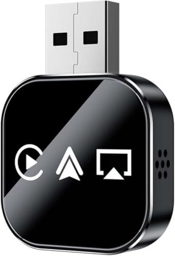 4‑in‑1 Wireless CarPlay Adapter, Convert Factory Wired CarPlay to Wireless CarPlay, Supports AirPlay & Android Screen Mirroring, Plug‑and‑Play, for Cars with Original Wired CarPlay - size: For iphone