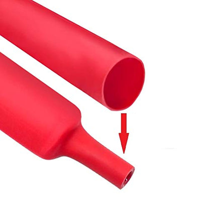 3:1 Dual Wall Heat Shrink Tubing Marine Grade Wire Cable Adhesive Lined Tube Waterproof DIY 4Ft (Dia 7.9mm(0.31”) Red) - color: Dia 7.9mm(0.31”) Red