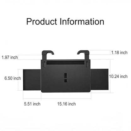 Car Back Seat Tray Table with Expandable Tray - 2-Sided Car Desk for Kids & Adults, Extra Wide & Sturdy Headrest Mount with Non-Slip Pad, Tablet/Laptop Holder for Road Trip(Carbon fiber front panel) - color: Carbon fiber front panel