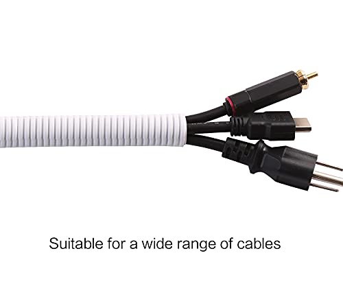 Alex Tech 50ft - 1/4 inch Split Wire Loom Tubing - White - color: White, size: 1/4"-50ft