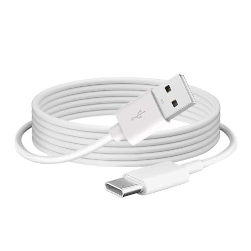 AHDFWI 6.6Ft C Cable USB A to C Cable Compatible iPhone 16e 16 15 Charger Charging Cord for iPhone 16, 16 Plus, 16 Pro Max/15, 15 Plus Phones, 16 Pro Max, Pro 12.9/11, 10th, Air 5/4th, Mini 6th - color: White, size: 6.6 Feet, style: 1 Pack