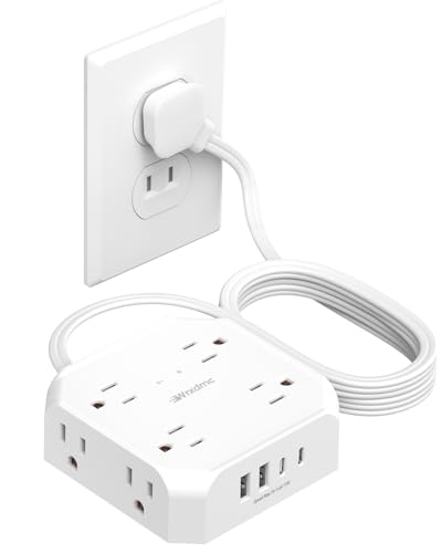 2 Prong Power Strip, WRXDMC 2 Prong to 3 Prong Outlet Adapter - size: 10FT