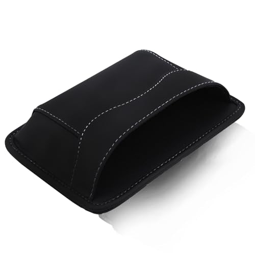 Black Car Seat Side Pocket Organizer - Change Holder, Pouch, Leather Cell Phone Sunglasses Holder, Seat Gap Filler Accessories Organizer