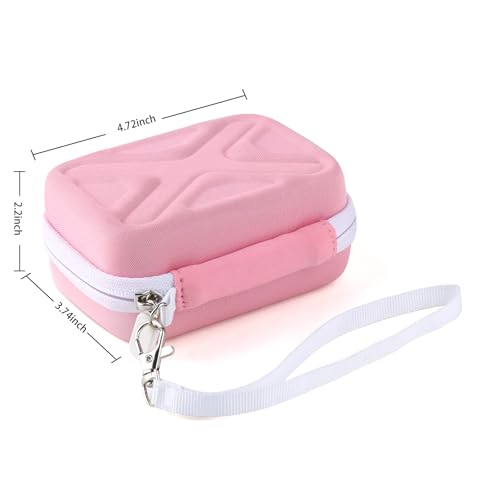Digital Camera Case for AbergBest 21 Mega Pixels 2.7" LCD Rechargeable HD/Kodak Pixpro/Canon PowerShot ELPH 180/190/Sony DSCW800/DSCW830 Cameras, Travel Carrying Protective Case for Camera- Pink - color: Pink