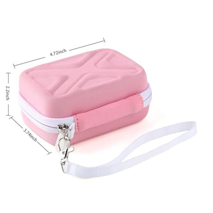 Digital Camera Case for AbergBest 21 Mega Pixels 2.7" LCD Rechargeable HD/Kodak Pixpro/Canon PowerShot ELPH 180/190/Sony DSCW800/DSCW830 Cameras, Travel Carrying Protective Case for Camera- Pink - color: Pink