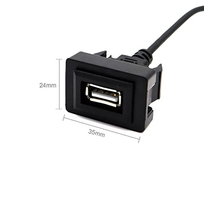 MOTONG Male to Female USB Cable Adapter for Toyota VIOS/ALTIS (32 * 20mm)