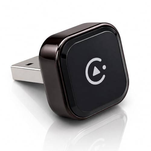 4-in-1 Wireless CarPlay Adapter, Screen Mirroring Adapter for Car to Play TV & Movies, Convert Factory Wired to Wireless CarPlay & Android Auto, Plug & Play Car Screen Movie Player Device - size: Small