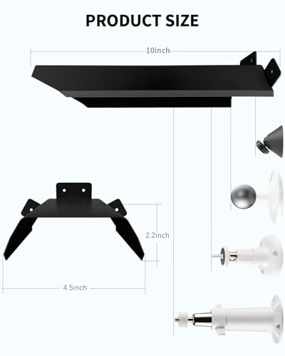 Universal Metal Sun Rain Shade Security Camera Cover Shield - size: Metal Black Camera Cover