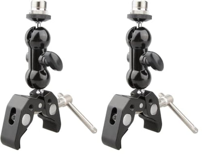CAMVATE Crab clamp & Mini Ball Head Camera Mount for Microphones - 1196 (Pack of 2) - size: 5 x 12 x 2.2 cm (Pack of 2)