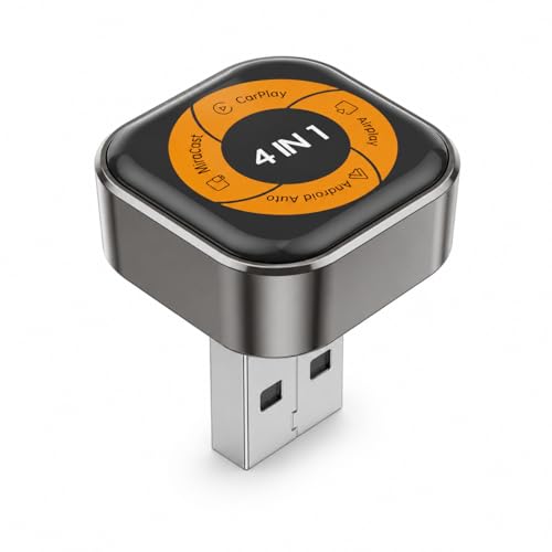 CarPlay Screen Mirroring Adapter, AirPlay & Miracast 4-in-1 - color: Shadow Grey