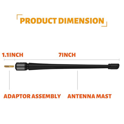 MODIGT 7 Inch Car Antenna Compatible with 2009-2024 Ford F150 Flexible Rubber Radio Truck Antenna Designed for Optimized FM/AM Reception Ford F150 Accessories Black - size: 7INCH, style: 2009-2024 Ford F150