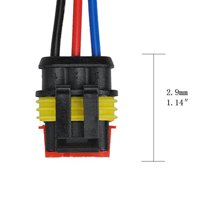MUYI 5 Kit 3Pin Way Electrical Connectors 18AWG Waterproof Wire Connectors - style: 3pin (5sets)