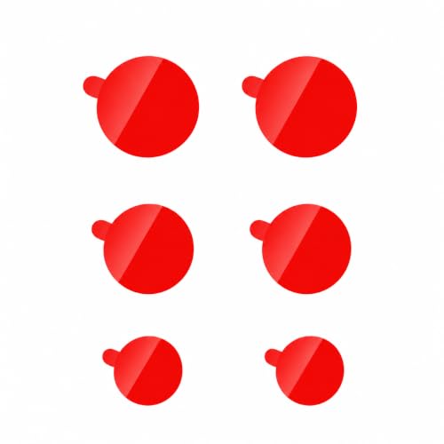 6 Replacement Adhesive Pads in 3 Sizes Compatible with Nite IZE Steelie Dash Mount, Strong Hold Mounting Tape, Adhesive Only