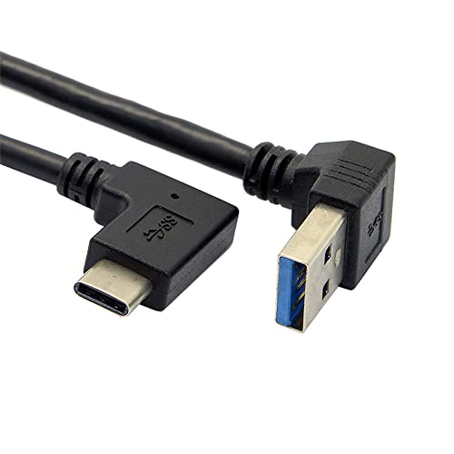 Reversible USB 3.1 USB-C Angled to 90 Degree Down Angled A Male Data Cable for MacBook & Tablet & Mobile Phone - style: USB3.0 to Down