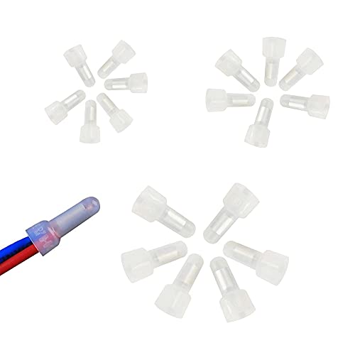 250PCS Closed End Crimp Terminals Nylon Wire Connectors Crimp Cap Wire Terminals Connectors Assortment Kit 22-16/16-14/12-10 AWG Wire End Caps (SNM)