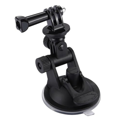 Car Camera Mount for GoPro, Suction Cup Mount on Vehicle Windshield Dash Holder,Compatible with GoPro Hero 13 12 11/Insta360 X5 X4 X3 X2/DJI OSMO Action Cam Mount - size: 2.7" Suction Cup