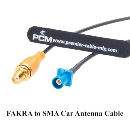 FAKRA Z Male to SMA Female RF Coaxial Cable Bulkhead Panel Mount 50 Ohm RG174 Automotive Car GPS Antenna Extension Cable for Vehicle GNSS Navigation, ADAS, 4G LTE Telematics, WiFi(25cm/0.82FT)