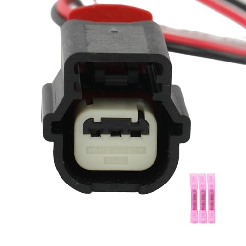 3-Pin/Way PDC Bumper Parking Sensor Connector Auto Waterproof Wire Harness Repair Plug Pigtail for GM Replace 52042749 23428268