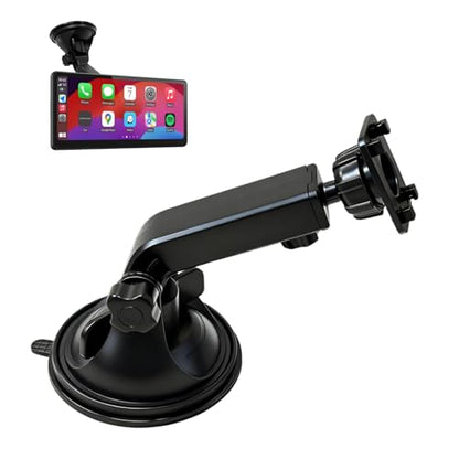 Carplay Screen Mount, Upgrade 90mm Larger Suction Cup Mount 360° Flexible Windshield Dashboard Bracket for 7" 9" 10.26" Inch Car Play Screen Replacement Mount