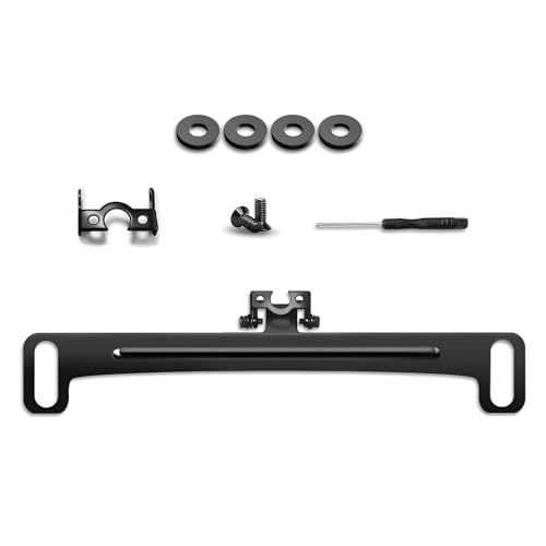 Universal Metal License Plate Frame Bracket for Rear View Backup Camera, Rustproof Adjustable Mount Holder Compatible with Most Vehicles (Black)