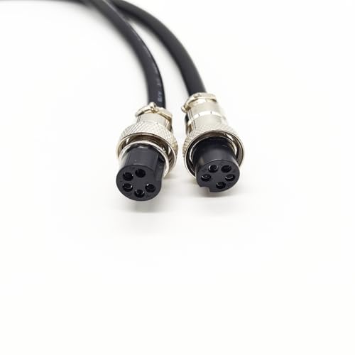 GX16 5 Pin Cable Double Female Head Aviation Cordset, GX16 5 Pin Panel Mount Circular Metal Aviation Connector Adapter Female to Female 20AWG（10Meter） - size: 32.8ft