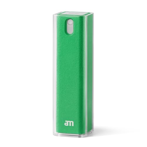 am Screen Cleaner Mist Spray with Microfiber Cloth Around – Alcohol-Free, Streak-Free Screen Cleaning Kit for Smartphones, Tablets, Laptops, Smart TVs & Car Screens, 1 Pack, Green - color: Green, size: 0.35 Fl Oz (Pack of 1)