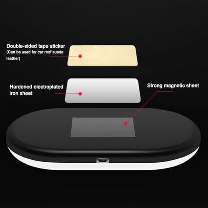 Car Roof Light Wireless LED Reading Light Rechargeable Interior Dome Lamp