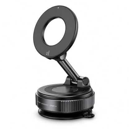 Magnetic Car Phone Mount, Vacuum Suction Cup MagSafe Cell Holder, Foldable Premium Zinc Alloy 360° Rotating Dashboard Windshield Desk Mount for Navigation and Live Streaming - color: Magnetic Car Mount Phone 1