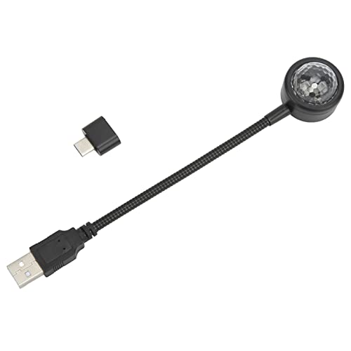 Car Projector Ambient Light , Voice Control USB Sky Star Night Light LED for Decoration(Type C)