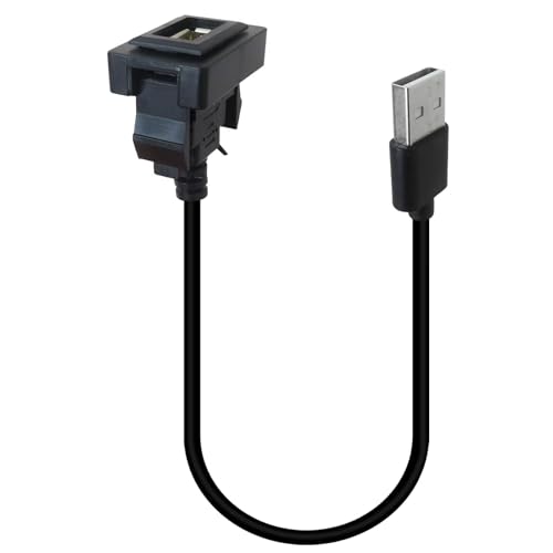 USB 2.0 Fast Data Transmission and Device Charge Power for Toyota, USB Socket Extender Replacement Fits the Hole of 1.34" x 0.91" / 34 x 23 mm, 12V-30V Input, 1.2 A 5V Output