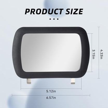Car Sun Visor Vanity Mirror, Clip-on Automotive Makeup Sun-Shading, Vehicle Sun Visor Cosmetic Vanity Mirror for Women Girls, Universal Interior Car Accessories (Black) (Black)