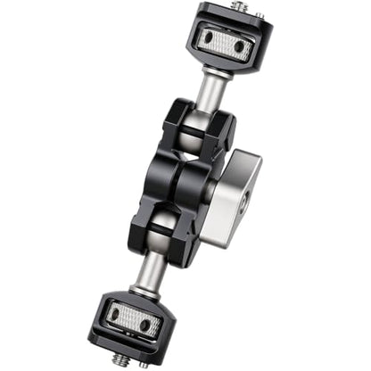 ARTCISE Magic Arm Mount, Double 1/4" 20 Screw Camera Extension Bracket with Anti-Twist Pin, 360° Adjustable Aluminum Articulating Arm, Max 13.2LB Load for DSLR, LED Light, Flash, Action Camera & Cage