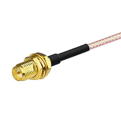 Bingfu WiFi Antenna Extension Cable (2-Pack) RP-SMA Male Right Angle to RP-SMA Female Bulkhead Mount RG316 Cale 30cm 12 inch for WiFi Router Security IP Camera Monitor Mini PCIE Card - color: 12 inch / 30cm Right Angle