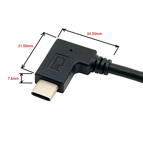 Reversible USB 3.1 USB-C Angled to 90 Degree Down Angled A Male Data Cable for MacBook & Tablet & Mobile Phone - style: USB3.0 to Down