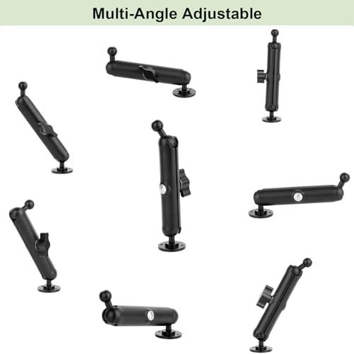 Mippko Wall Mount Phone Holder for Truck/Car/Boat/Wall/Desk,Compatible with 3.5~7.5 inch iPhone/Nexus/HTC/LG/Huawei/Smart Phones,360°Adjustment Aluminium Alloy Arm Drilling Base Mount