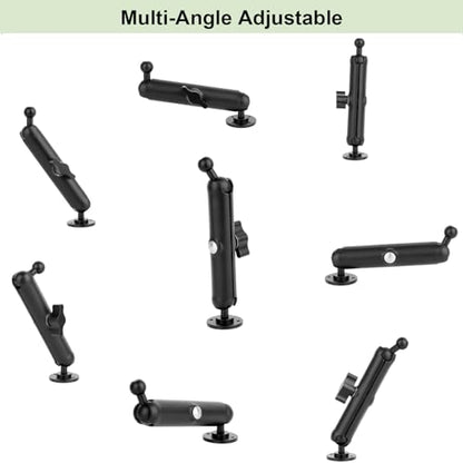 Mippko Wall Mount Phone Holder for Truck/Car/Boat/Wall/Desk,Compatible with 3.5~7.5 inch iPhone/Nexus/HTC/LG/Huawei/Smart Phones,360°Adjustment Aluminium Alloy Arm Drilling Base Mount