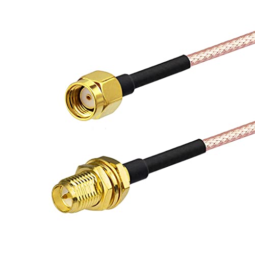 Bingfu WiFi Antenna Extension Cable (2-Pack) RP-SMA Male to RP-SMA Female Bulkhead Mount RG316 Cale 60cm 24 inch for WiFi Router Security IP Camera Wireless Mini PCI Express PCIE Network Card Adapter - color: 24 inch / 60cm