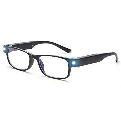 Reading Glasses with LED Light Readers Blue Light Blocking Anti Eyestrain Eyeglasses Lighted Nighttime