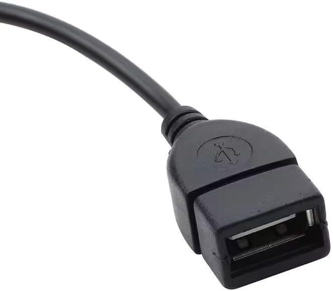 Black USB to AUX Adapter Cable,3.5mm Male AUX Plug to USB 2.0 Female Converter Adapter Cable Cord for Car Aux Port Length Black OTG Adapter Accessories Audio and Video Accessories(20cm/8-inch)