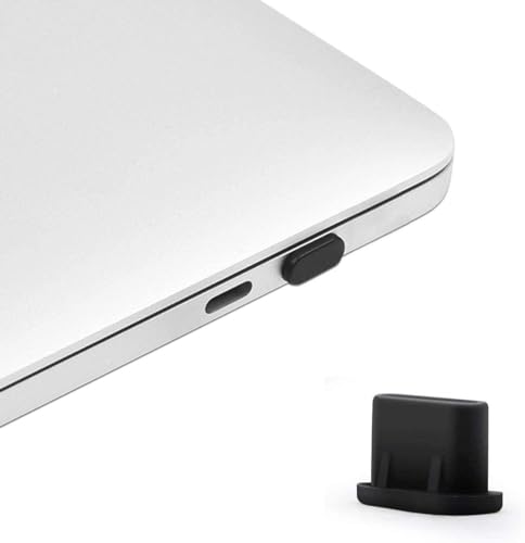 USB C 먼지 플러그 실리콘 소프트 스너글리 먼지 방지 플러그 커버 클리닝 브러시 아이폰 15 삼성 갤럭시 구글 픽셀 맥북 아이패드 스위치 모든 타입 C 포트 장치와 호환 20개 블랙