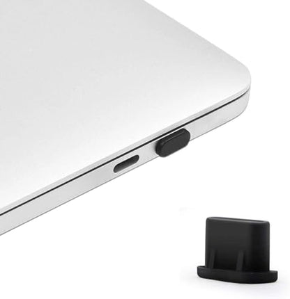 USB C 먼지 플러그 실리콘 소프트 스너글리 먼지 방지 플러그 커버 클리닝 브러시 아이폰 15 삼성 갤럭시 구글 픽셀 맥북 아이패드 스위치 모든 타입 C 포트 장치와 호환 20개 블랙