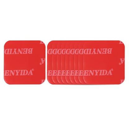 10 Pcs Double Sided Adhesive Pads, 1.57 x 1.57 Inch Dash Cam Sticky Pads Self-Adhesive Square Mounting Foam Tape Waterproof & Heat Resistant for Car Walls Picture Home Decor, Red - size: 1.57 x 1.57 Inch