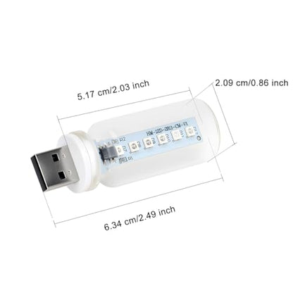 2PCS 7 Colors Car USB Lights,Mini Car USB Night Light Touch Dimmable Led Filament Lamp,Portable Glass Bottle USB Light Bulb for Vehicle,Bedroom,Hallway, Camping,Plug and Play